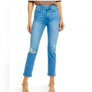 Paige Cindy Speak Easy Destructed denim straight leg size 29